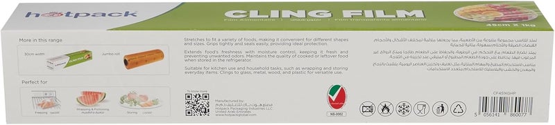 Hotpack Cling Film - 103 Meter Long, 45cm Wide Transparent Food Wrap Film - Image 5